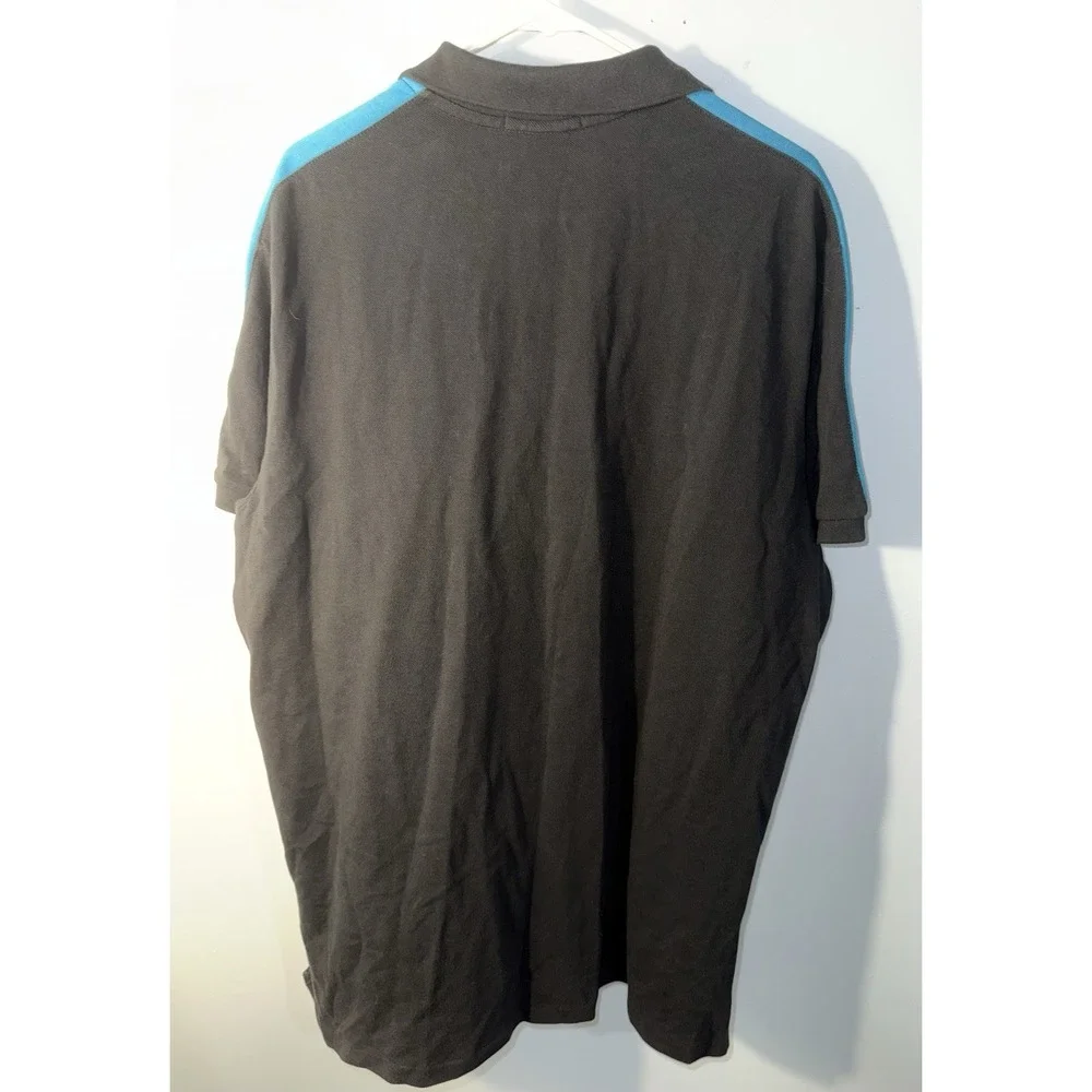 RALPH LAUREN Polo Men's Shirt Big Pony Logo Rugby Black Custom Fit Size XXL